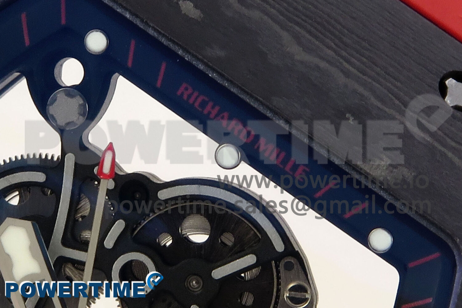 RM055 Ti/NTPT UOKF 1:1 Best Edition Black Inner Bezel Red Crown on Red Rubber Strap RMUL2 Super Clone - Image 4