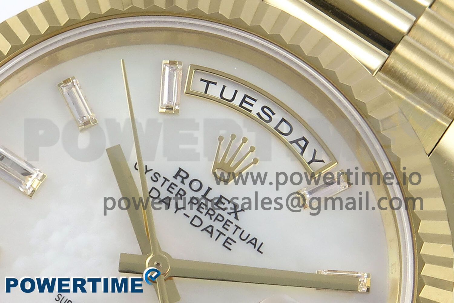 Day Date 40 YG 228238 Noob 1:1 Best Edition White MOP Crystal Dial on President Bracelet A2836 (Gain Weight) - Image 4