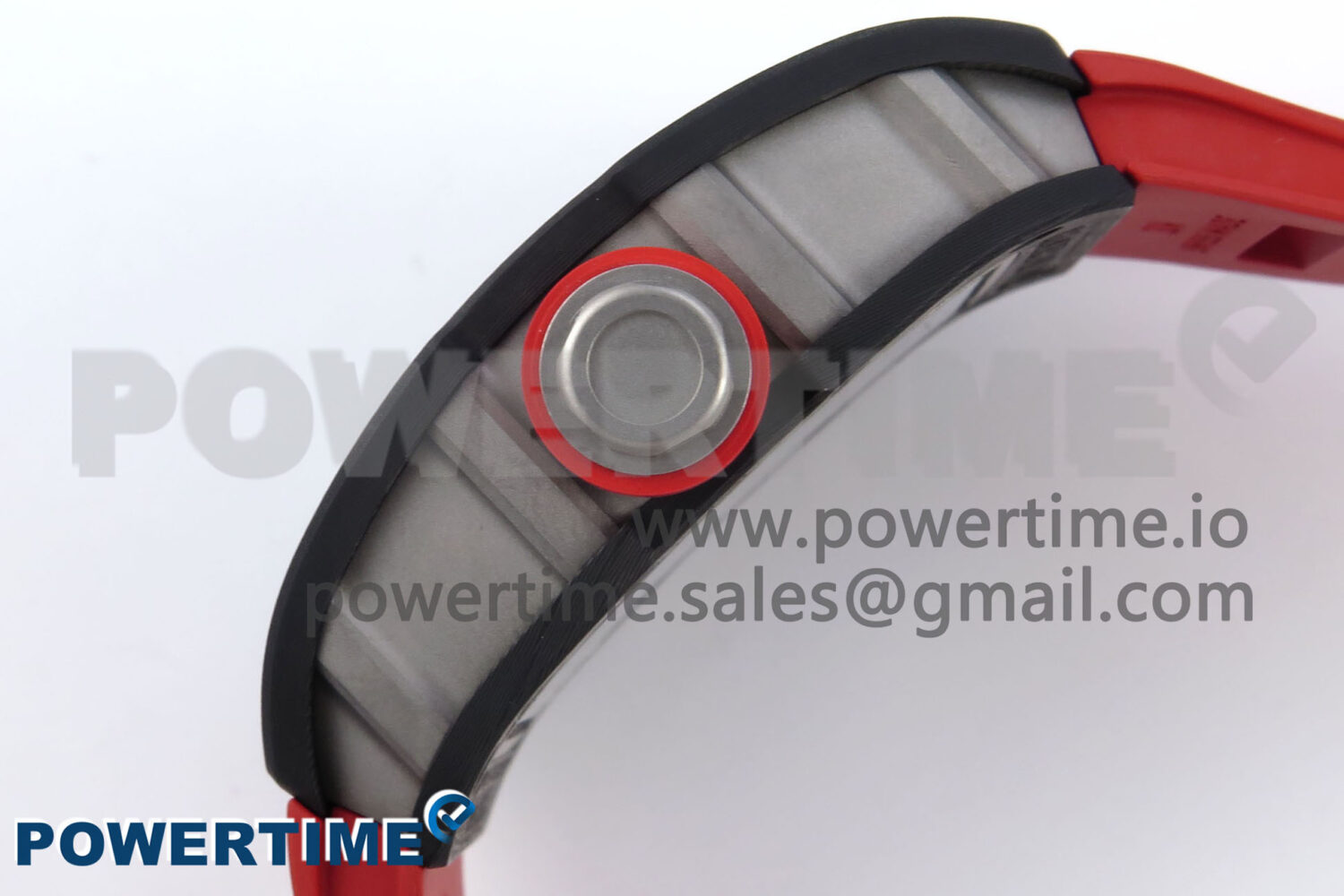 RM055 Ti/NTPT UOKF 1:1 Best Edition Black Inner Bezel Red Crown on Red Rubber Strap RMUL2 Super Clone - Image 6