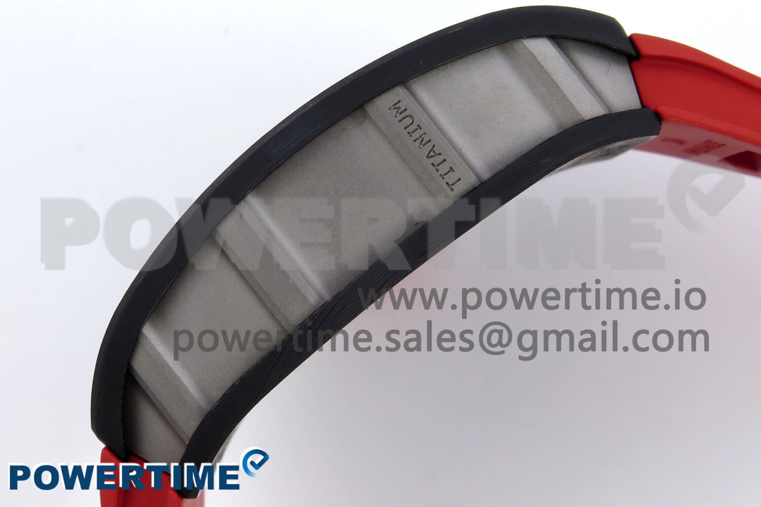 RM055 Ti/NTPT UOKF 1:1 Best Edition Black Inner Bezel Red Crown on Red Rubber Strap RMUL2 Super Clone - Image 7