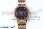 De Ville Prestige Ladies RG VSF 1:1 Best Edition Brown Diamonds Dial on RG Bracelet A8800