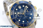 Seamaster 300m Chrono SS/YG OMF 1:1 Best Edition Blue Dial on SS/YG Bracelet A9900 - Image 2