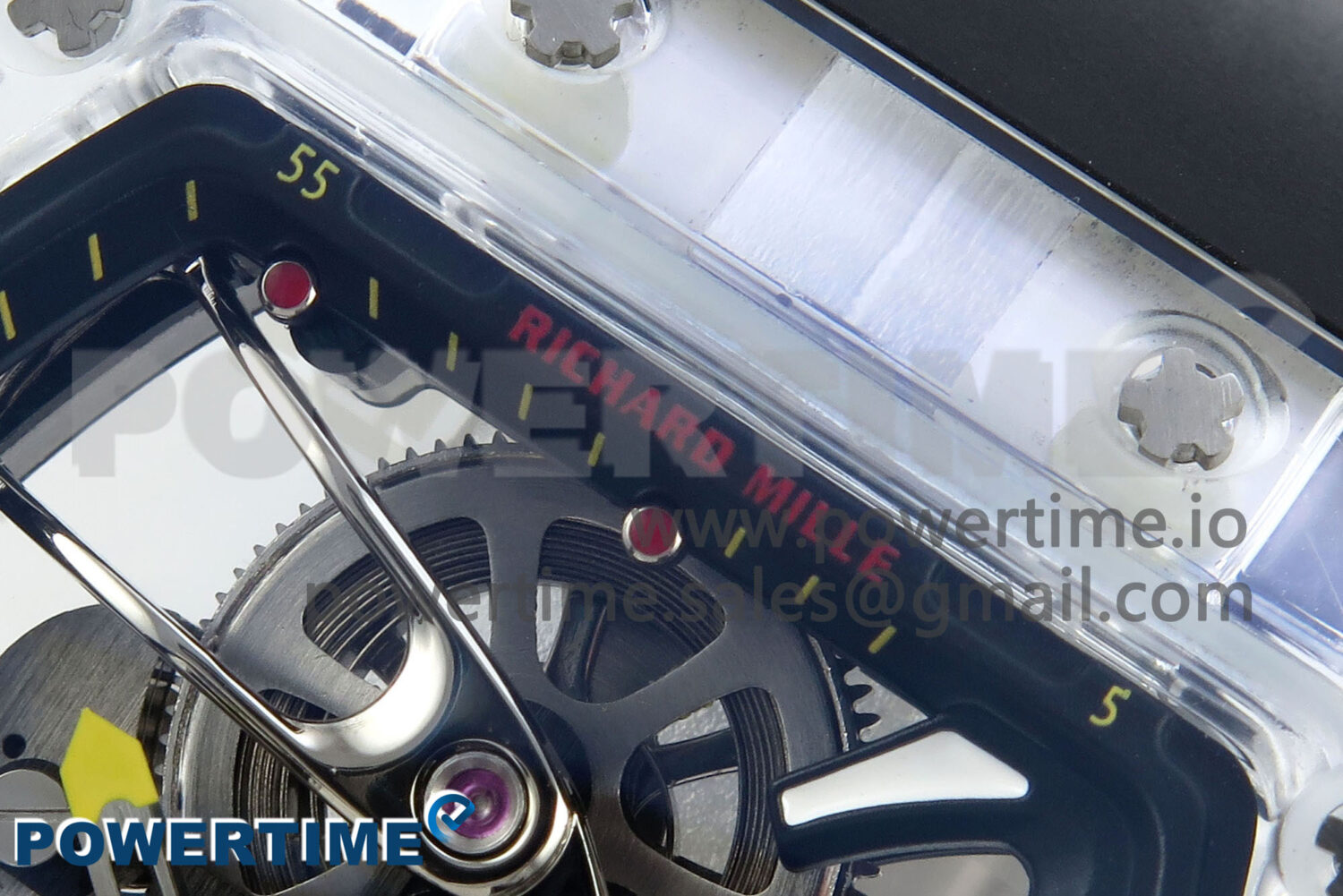 RM027-02 Transparent Tourbillon RMF Best Edition Skeleton Dial on Black Rubber Strap - Image 4