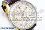 Navitimer 1 RG/SS 41mm TF 1:1 Best Edition White Bezel White Dial on Brown Leather Strap A2824 - Image 2