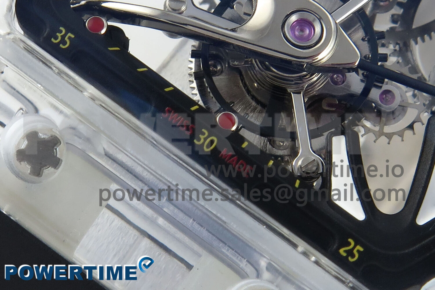 RM027-02 Transparent Tourbillon RMF Best Edition Skeleton Dial on Black Rubber Strap - Image 5