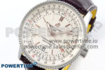 Navitimer 1 RG/SS 41mm TF 1:1 Best Edition White Bezel White Dial on Brown Leather Strap A2824 - Image 3