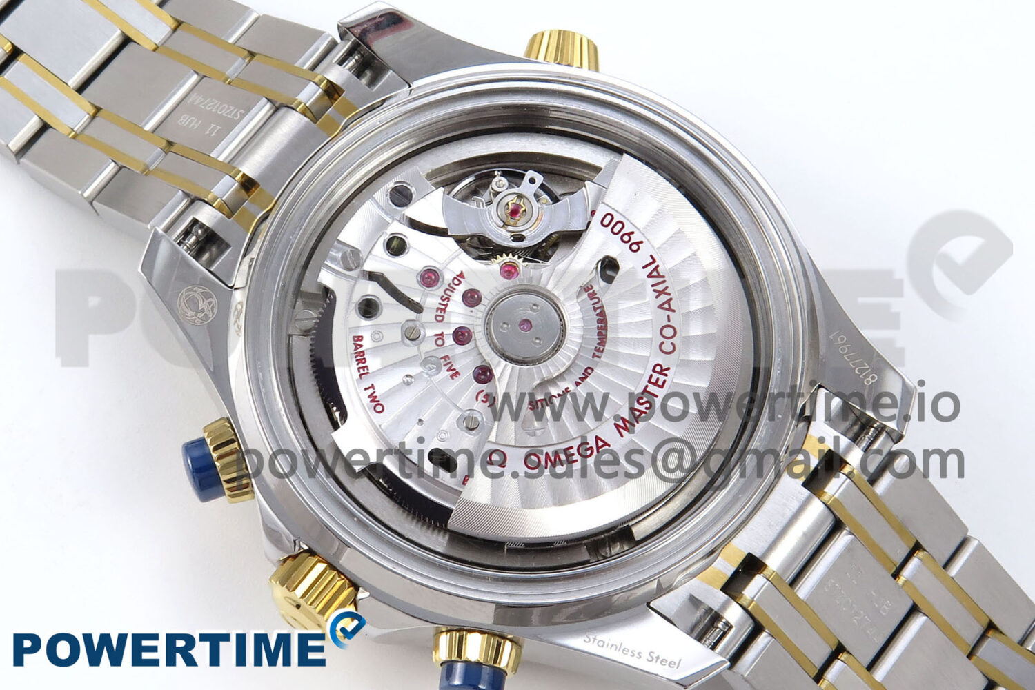 Seamaster 300m Chrono SS/YG OMF 1:1 Best Edition Blue Dial on SS/YG Bracelet A9900 - Image 10