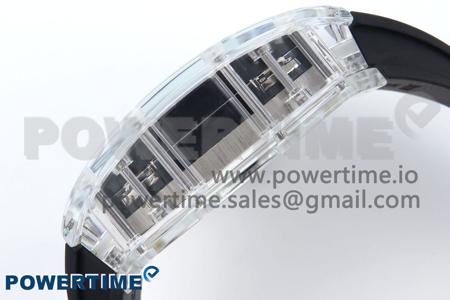 RM027-02 Transparent Tourbillon RMF Best Edition Skeleton Dial on Black Rubber Strap - Image 7