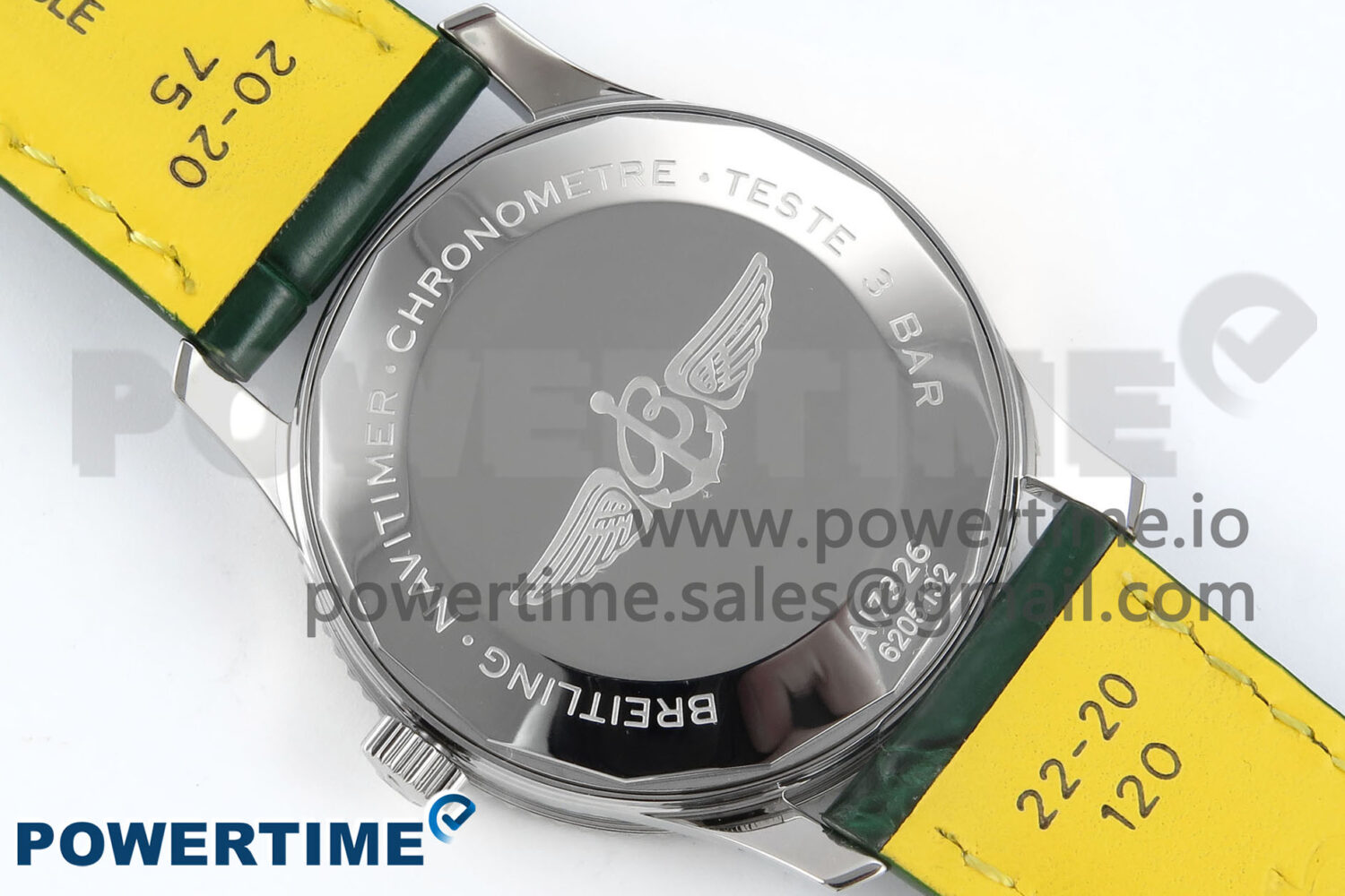 Navitimer 1 SS 41mm TF 1:1 Best Edition Green Bezel Green Dial on Green Leather Strap A2824 - Image 8