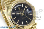 Day Date 40 YG 228238 Noob 1:1 Best Edition Black Stick Dial on President Bracelet A2836 (Gain Weight) - Image 2