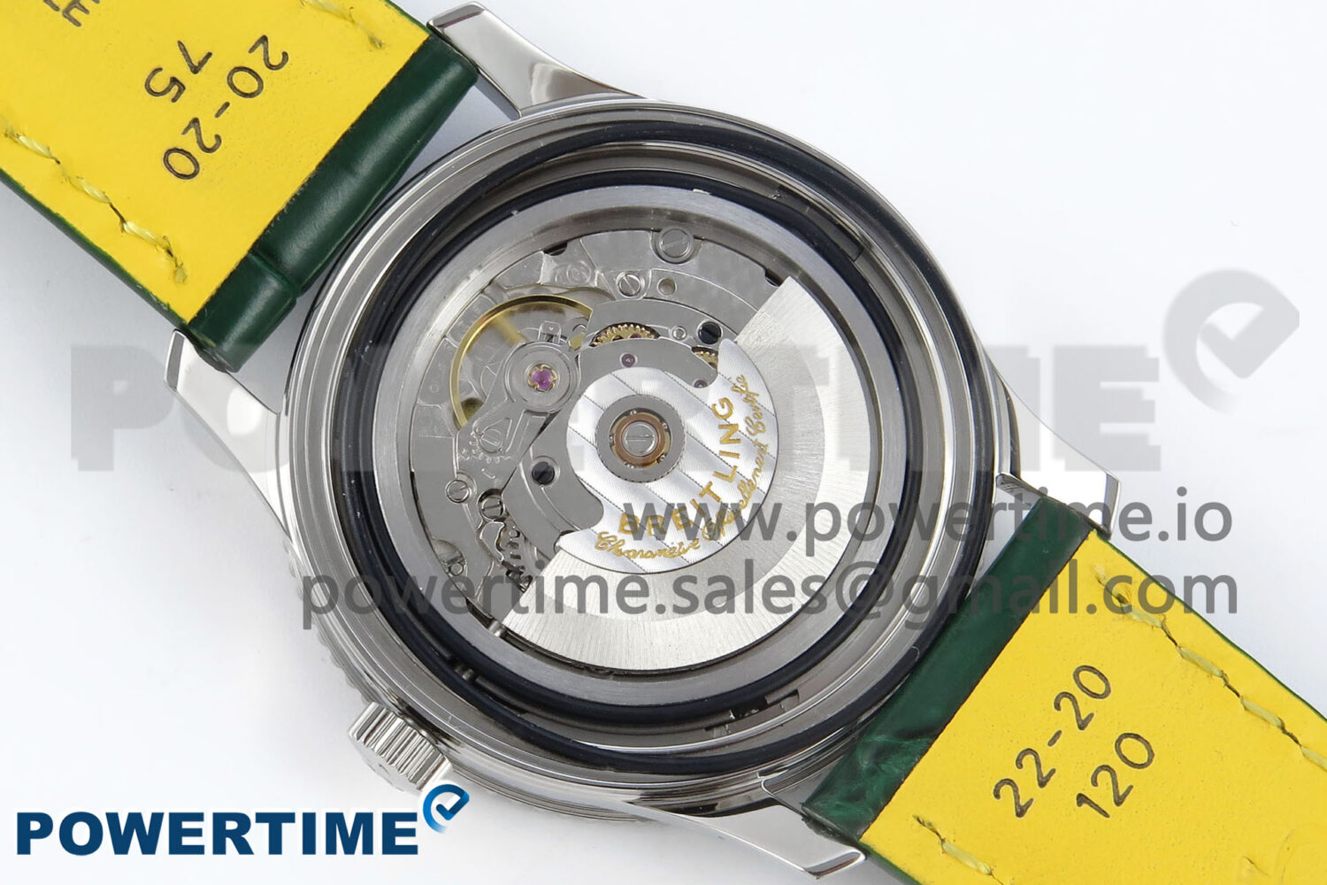Navitimer 1 SS 41mm TF 1:1 Best Edition Green Bezel Green Dial on Green Leather Strap A2824 - Image 9