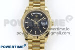 Day Date 40 YG 228238 Noob 1:1 Best Edition Black Stick Dial on President Bracelet A2836 (Gain Weight)