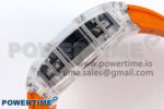 RM027-02 Transparent Tourbillon RMF Best Edition Skeleton Dial on Orange Rubber Strap - Image 6