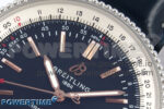 Navitimer 1 SS 41mm TF 1:1 Best Edition White Bezel Blue Dial on Black Leather Strap A2824 - Image 4