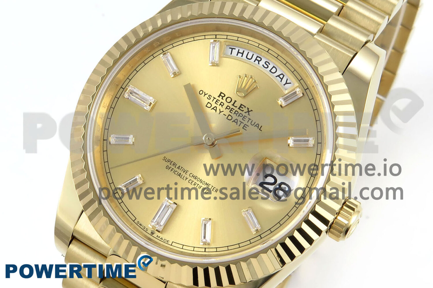 Day Date 40 YG 228238 Noob 1:1 Best Edition YG Crystal Dial on President Bracelet A2836 (Gain Weight) - Image 3