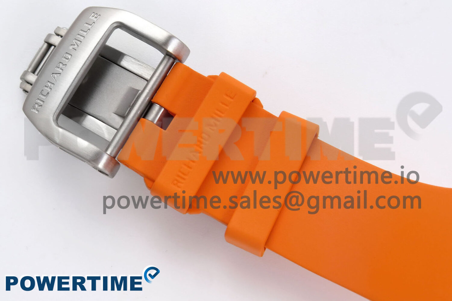 RM027-02 Transparent Tourbillon RMF Best Edition Skeleton Dial on Orange Rubber Strap - Image 9