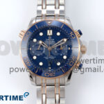 Seamaster 300m Chrono SS/RG OMF 1:1 Best Edition Blue Dial on SS/RG Bracelet A9900