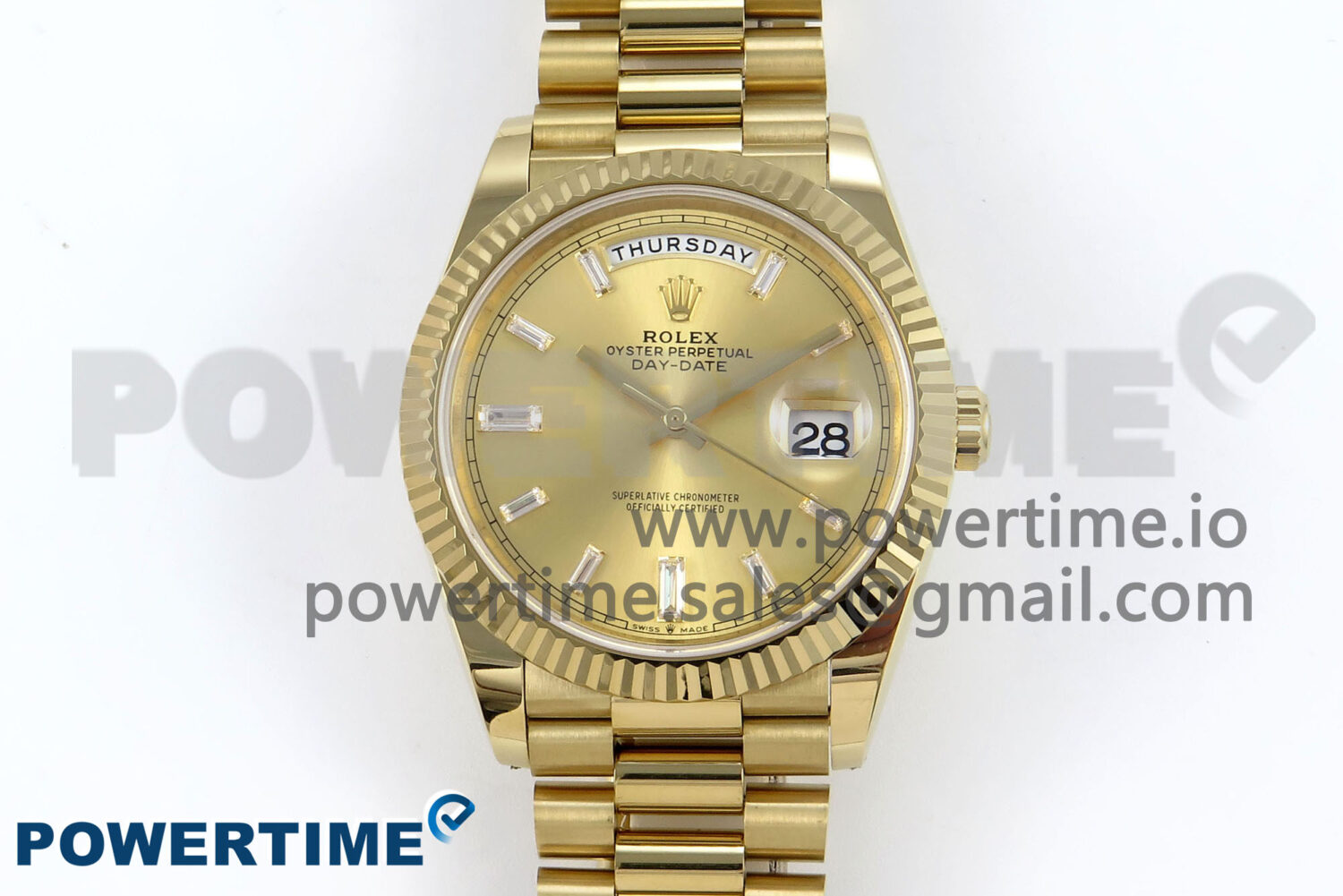 Day Date 40 YG 228238 Noob 1:1 Best Edition YG Crystal Dial on President Bracelet A2836 (Gain Weight) - Image 1
