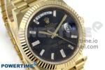 Day Date 40 YG 228238 Noob 1:1 Best Edition Black Crystal Dial on President Bracelet A2836 (Gain Weight) - Image 2