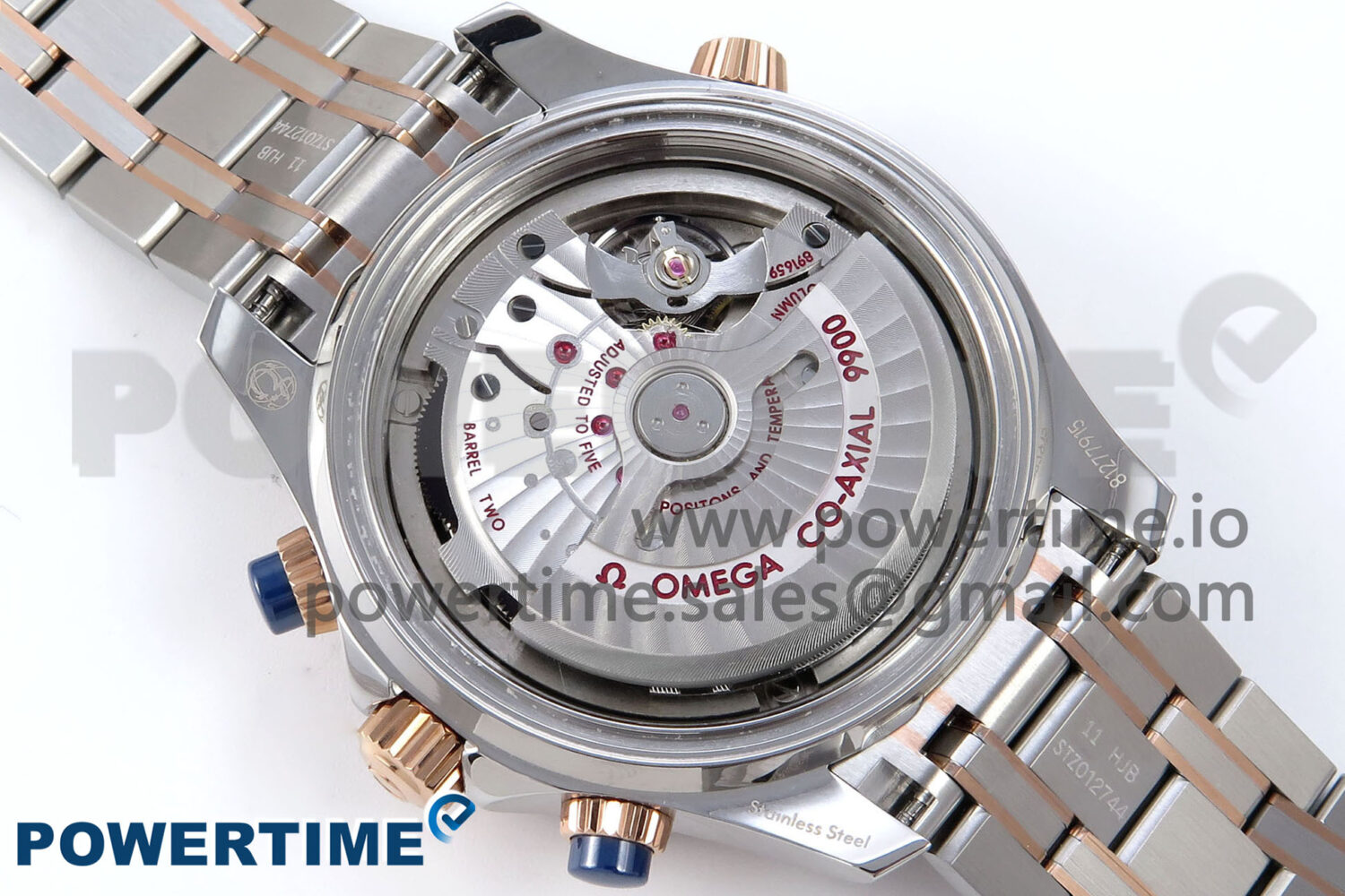 Seamaster 300m Chrono SS/YG OMF 1:1 Best Edition Blue Dial on SS/YG Bracelet A9900 - Image 11