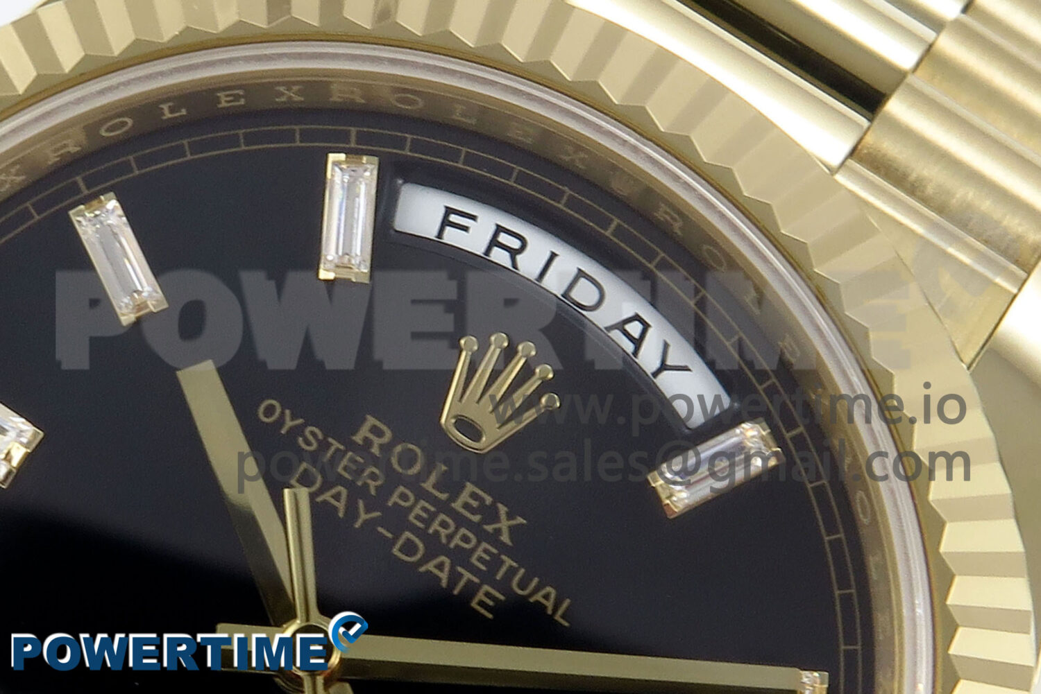 Day Date 40 YG 228238 Noob 1:1 Best Edition Black Crystal Dial on President Bracelet A2836 (Gain Weight) - Image 4