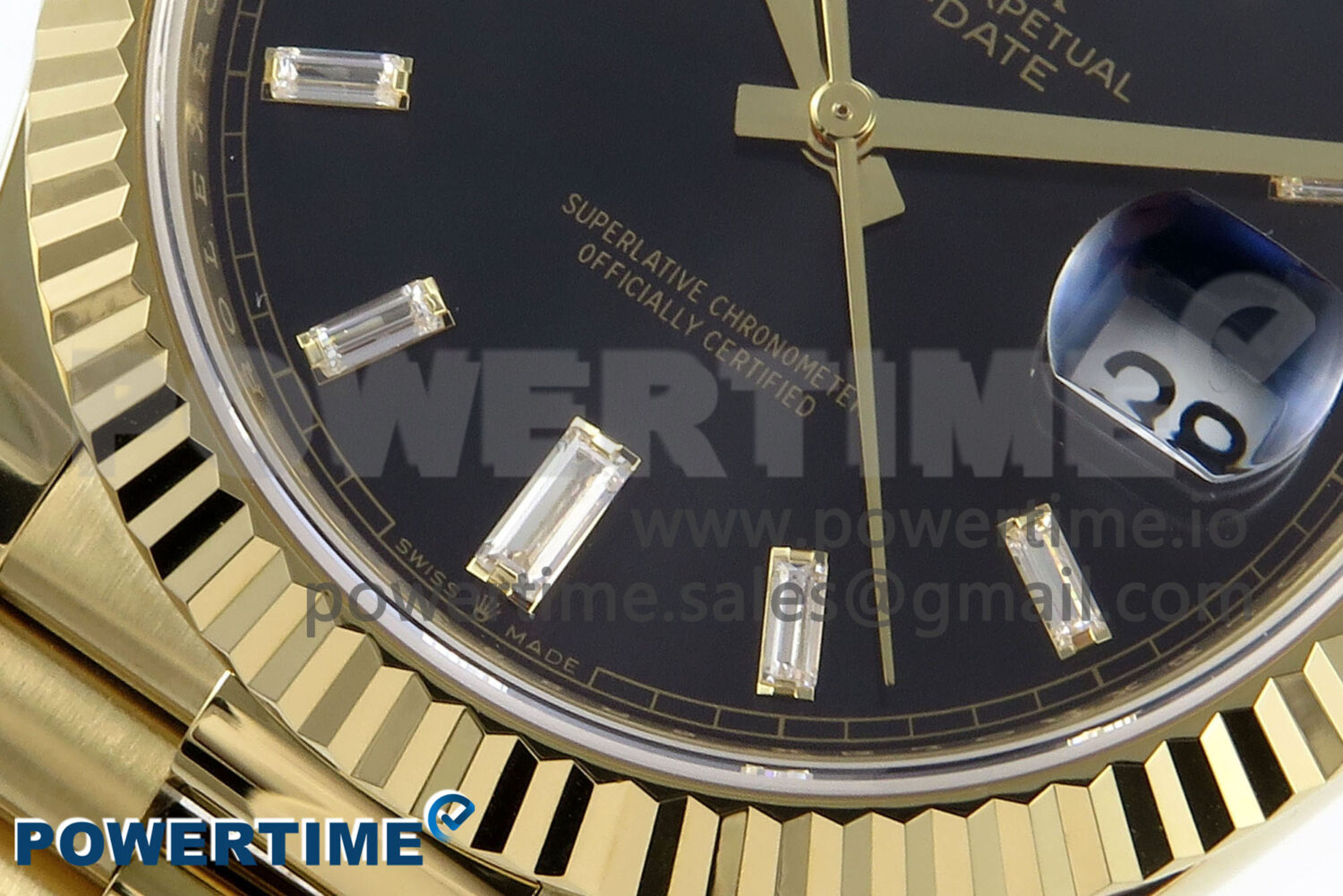 Day Date 40 YG 228238 Noob 1:1 Best Edition Black Crystal Dial on President Bracelet A2836 (Gain Weight) - Image 5