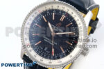 Navitimer 1 SS 41mm TF 1:1 Best Edition White Bezel Blue Dial on Black Leather Strap A2824 - Image 3