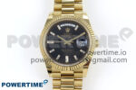 Day Date 40 YG 228238 Noob 1:1 Best Edition Black Crystal Dial on President Bracelet A2836 (Gain Weight)