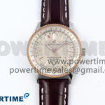 Navitimer 1 RG/SS 41mm TF 1:1 Best Edition White Bezel White Dial on Brown Leather Strap A2824
