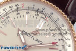 Navitimer 1 RG/SS 41mm TF 1:1 Best Edition White Bezel White Dial on Brown Leather Strap A2824 - Image 4