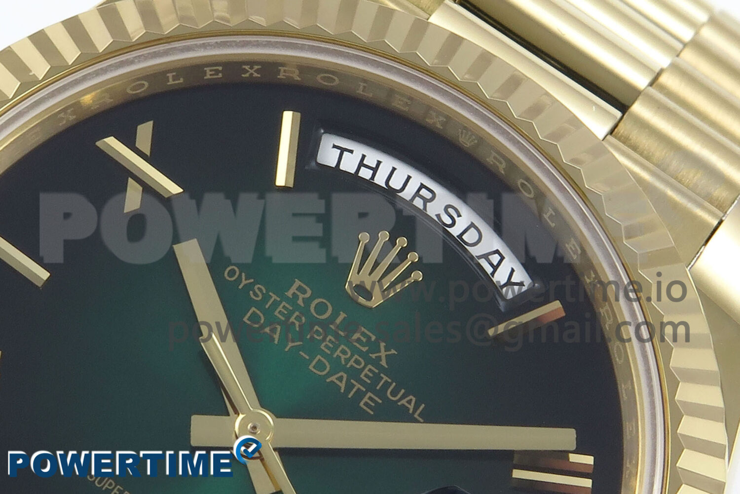 Day Date 40 YG 228238 Noob 1:1 Best Edition Green Ombre Roman Dial on President Bracelet A2836 (Gain Weight) - Image 4