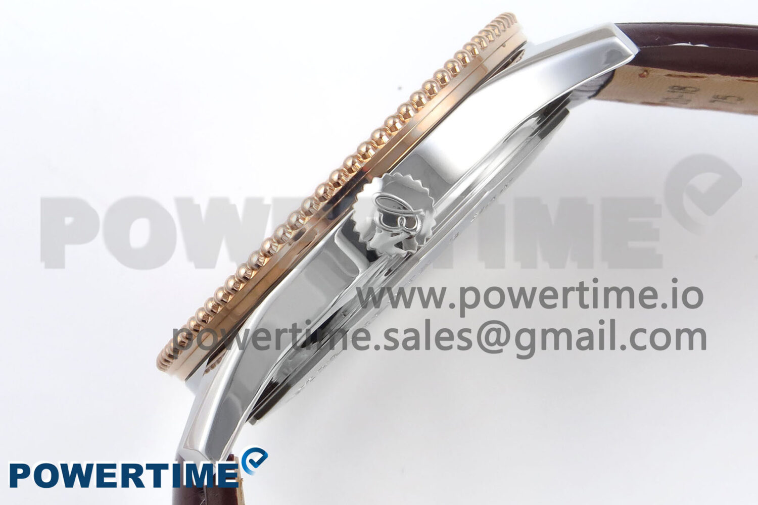 Navitimer 1 RG/SS 41mm TF 1:1 Best Edition White Bezel White Dial on Brown Leather Strap A2824 - Image 7