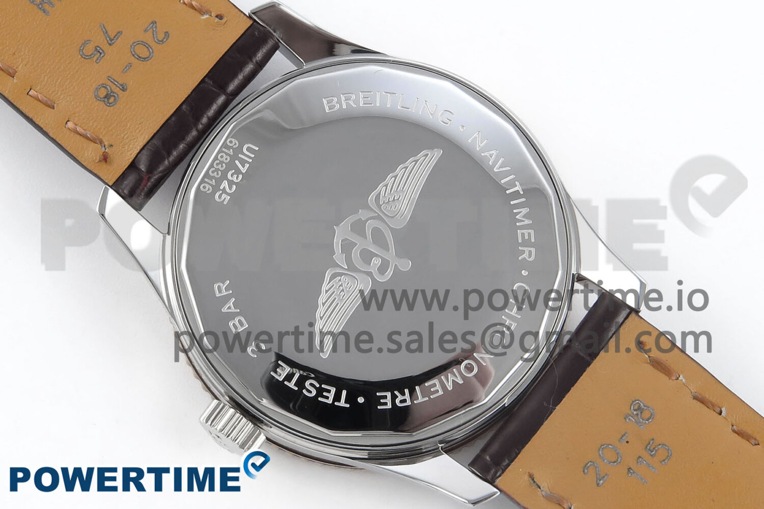 Navitimer 1 RG/SS 41mm TF 1:1 Best Edition White Bezel White Dial on Brown Leather Strap A2824 - Image 8