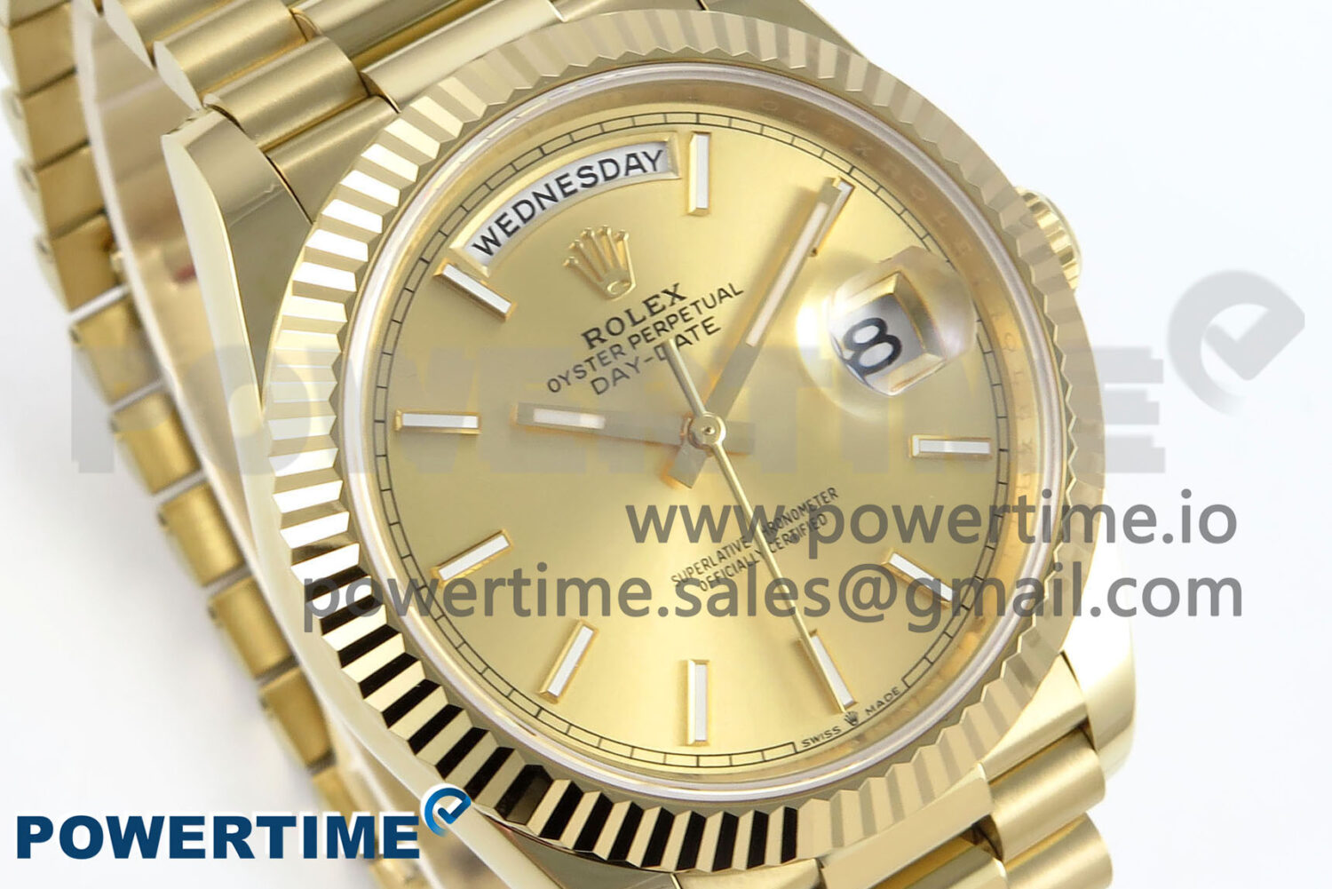 Day Date 40 YG 228238 Noob 1:1 Best Edition YG Stick Dial on President Bracelet A2836 (Gain Weight) - Image 2