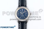 Navitimer 1 SS 41mm TF 1:1 Best Edition White Bezel Blue Dial on Blue Leather Strap A2824