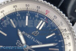 Navitimer 1 SS 41mm TF 1:1 Best Edition White Bezel Blue Dial on Blue Leather Strap A2824 - Image 4