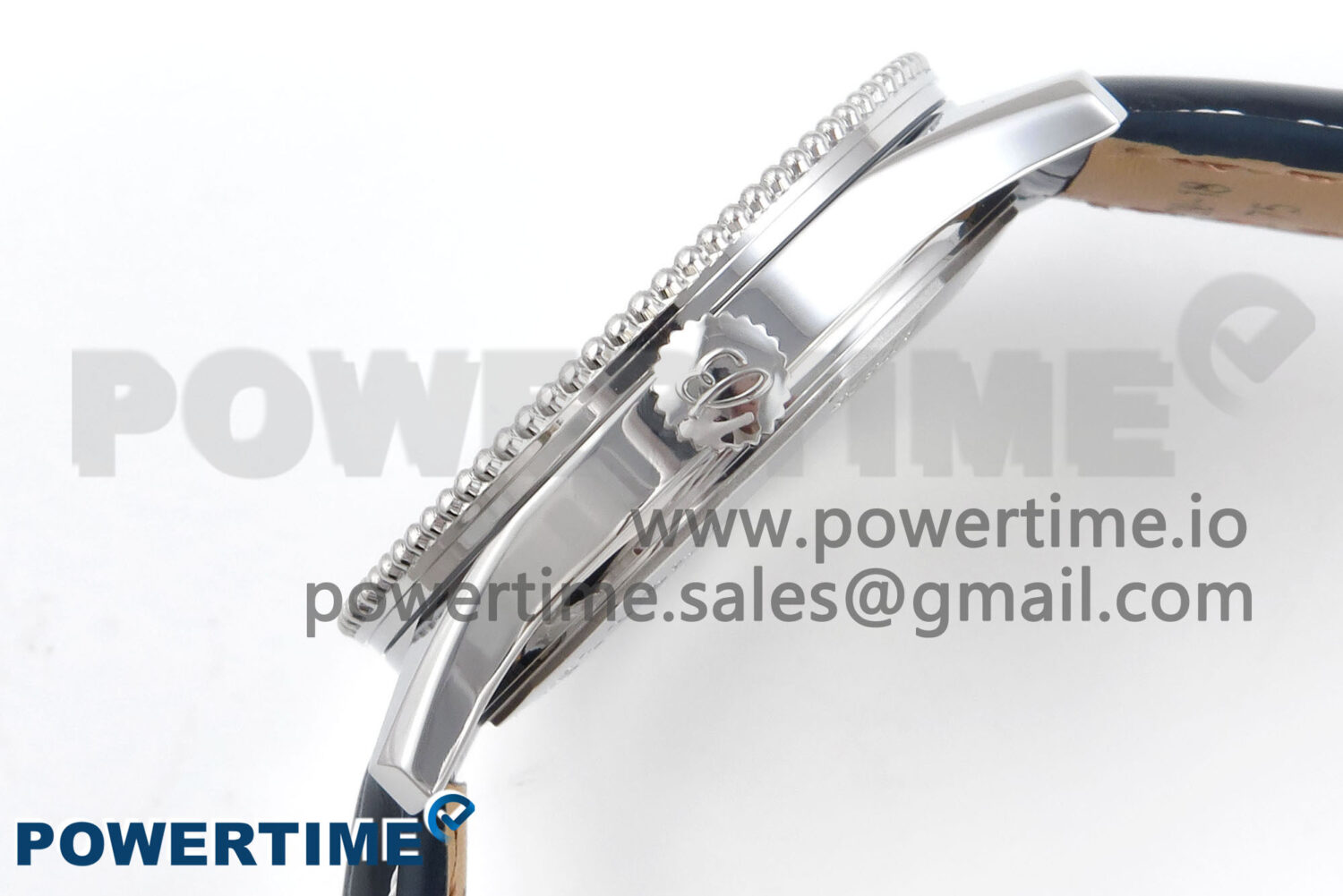 Navitimer 1 SS 41mm TF 1:1 Best Edition White Bezel Blue Dial on Blue Leather Strap A2824 - Image 7