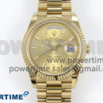 Day Date 40 YG 228238 Noob 1:1 Best Edition YG Stick Dial on President Bracelet A2836 (Gain Weight)