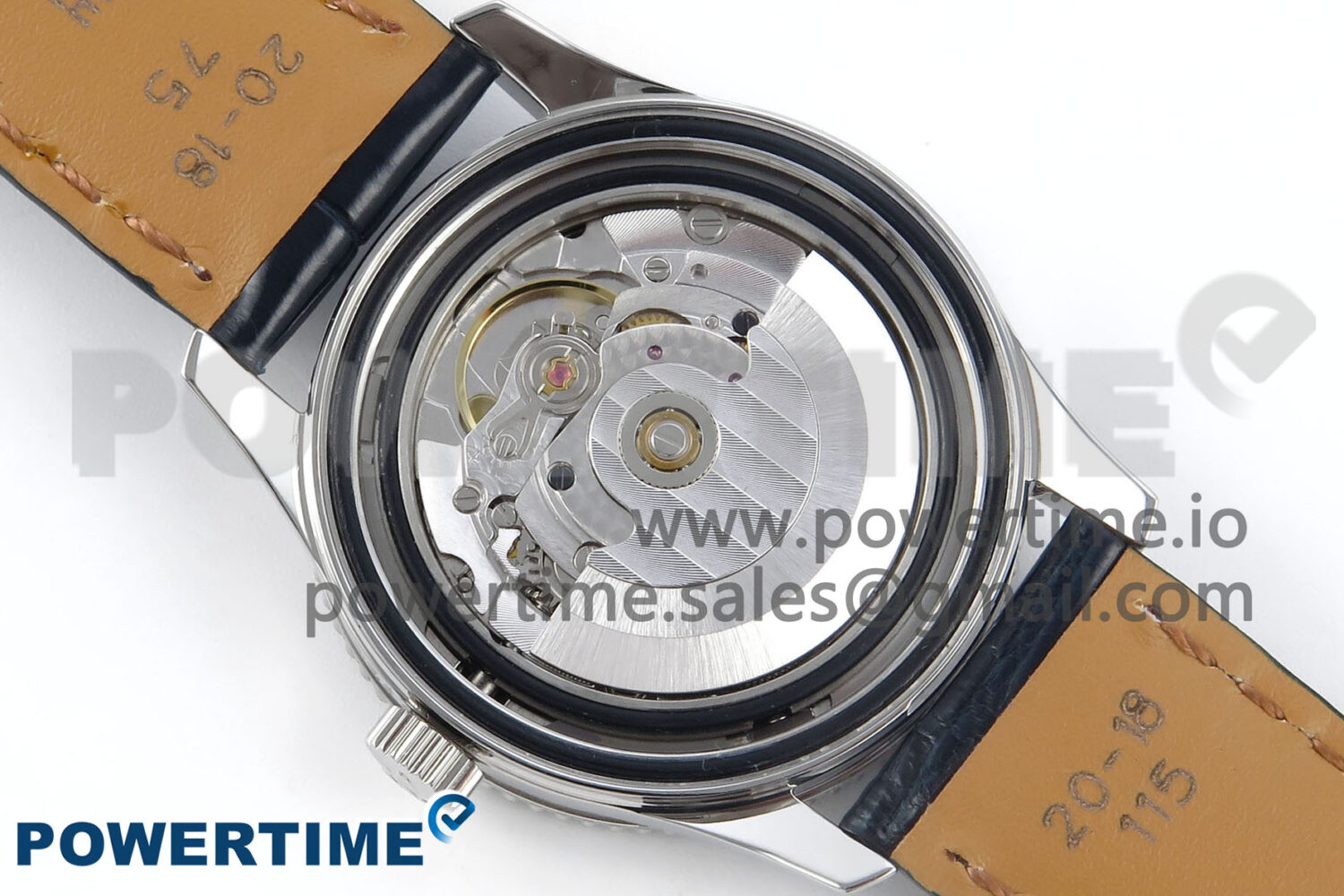 Navitimer 1 SS 41mm TF 1:1 Best Edition White Bezel Blue Dial on Blue Leather Strap A2824 - Image 9