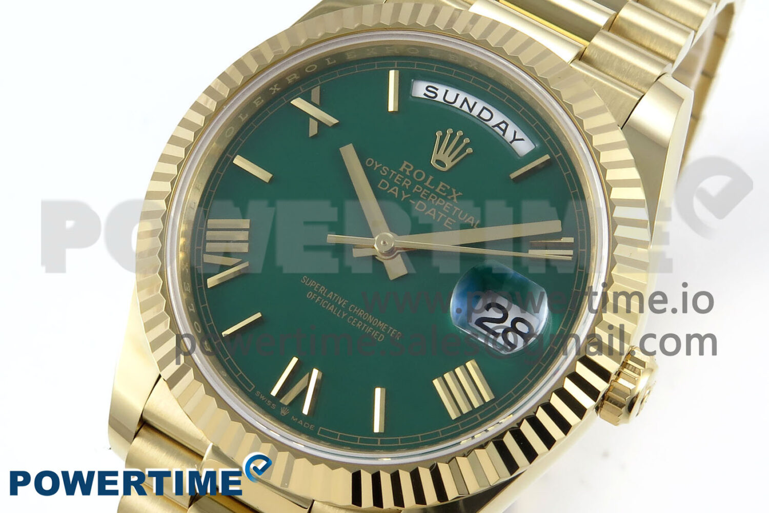 Day Date 40 YG 228238 Noob 1:1 Best Edition Green Roman Dial on President Bracelet A2836 (Gain Weight) - Image 3
