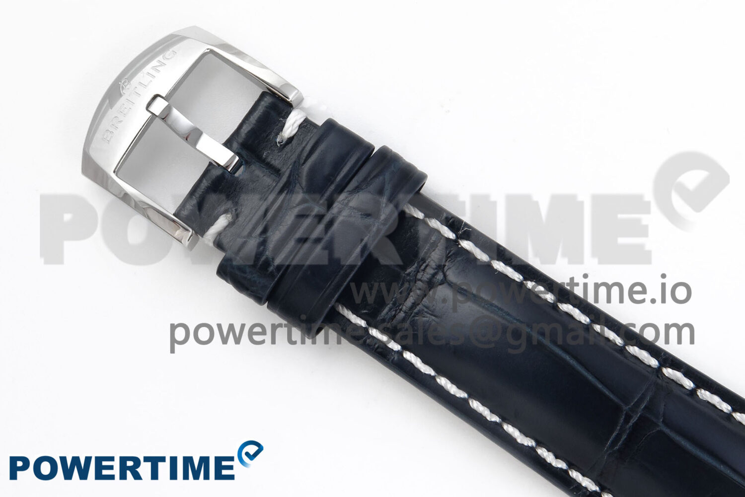 Navitimer 1 SS 41mm TF 1:1 Best Edition White Bezel Blue Dial on Blue Leather Strap A2824 - Image 13