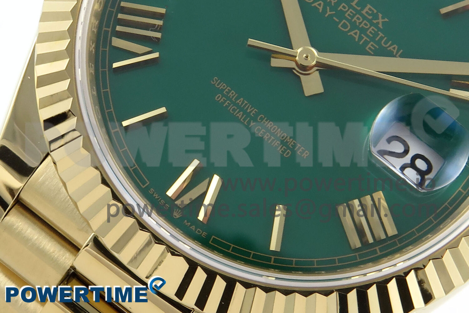 Day Date 40 YG 228238 Noob 1:1 Best Edition Green Roman Dial on President Bracelet A2836 (Gain Weight) - Image 5