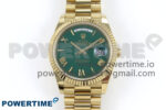 Day Date 40 YG 228238 Noob 1:1 Best Edition Green Roman Dial on President Bracelet A2836 (Gain Weight)
