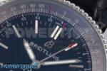 Navitimer 1 SS 38mm TF 1:1 Best Edition Black Bezel Blue Dial on Black Leather Strap A2824 - Image 4