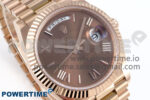 Day Date 40 RG 228235 Noob 1:1 Best Edition Brown Roman Dial on President Bracelet A2836 (Gain Weight) - Image 2