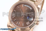 Day Date 40 RG 228235 Noob 1:1 Best Edition Brown Roman Dial on President Bracelet A2836 (Gain Weight) - Image 3