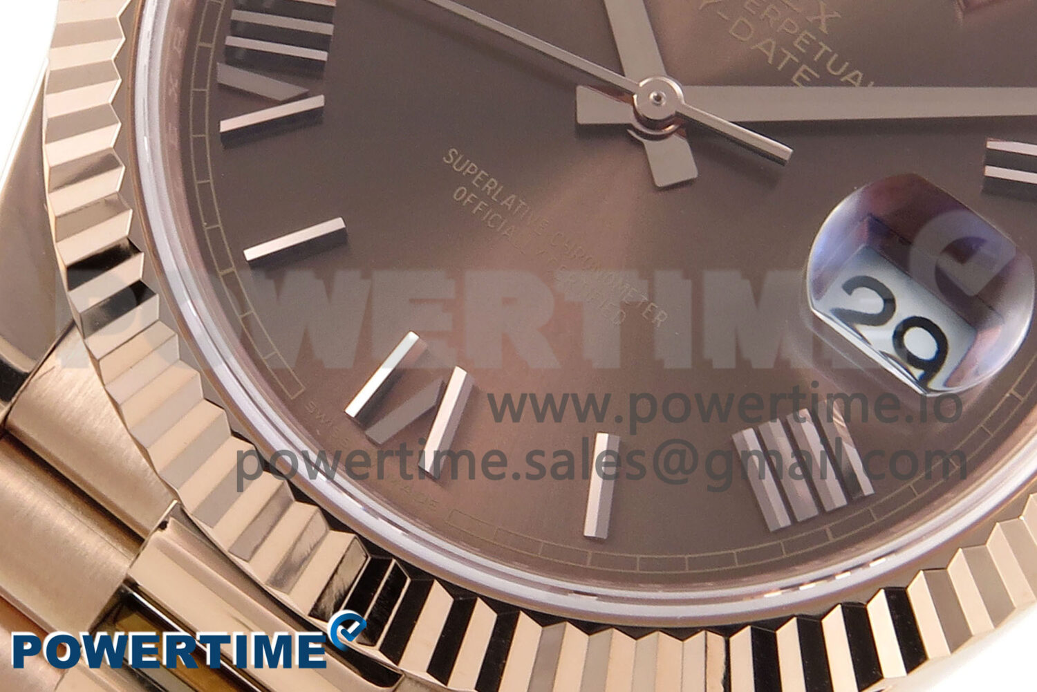 Day Date 40 RG 228235 Noob 1:1 Best Edition Brown Roman Dial on President Bracelet A2836 (Gain Weight) - Image 5