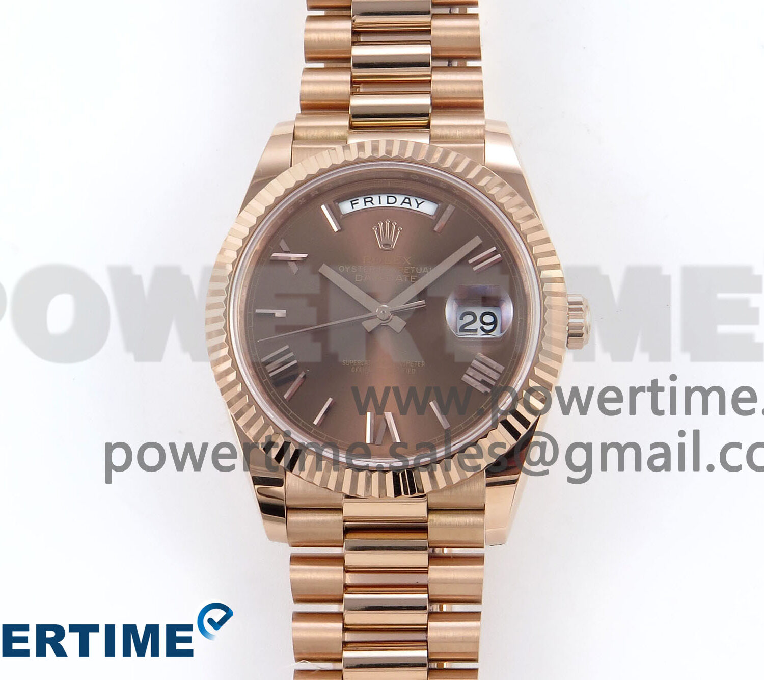 Day Date 40 RG 228235 Noob 1:1 Best Edition Brown Roman Dial on President Bracelet A2836 (Gain Weight)