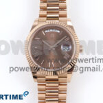 Day Date 40 RG 228235 Noob 1:1 Best Edition Brown Roman Dial on President Bracelet A2836 (Gain Weight)
