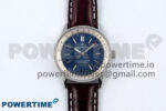 Navitimer 1 SS 38mm TF 1:1 Best Edition White Bezel Blue Dial on Brown Leather Strap A2824
